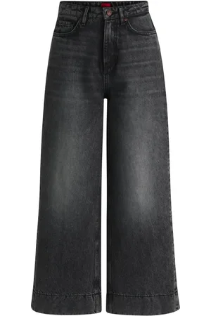 HUGO BOSS Femme, Jeans, Noir, Taille: W29 L32 Jean Large Taille Haute