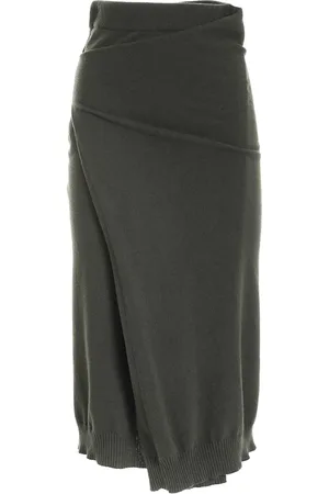Kenzo Femme, Jupes, Vert, Taille: 38 FR Jupe Midi Vert Drappée