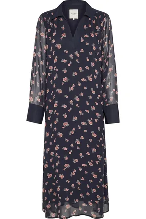 Part Two Femme, Robes, Bleu, Taille: 42 FR Mini Robe Fleur Floutée
