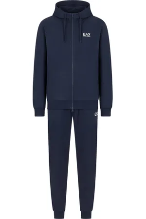 EA7 Homme, Sport, Bleu, Taille: 2XL Ensemble de Survêtement Sportif Dynamique