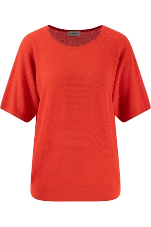 Fynch-Hatton Femme, Pulls, Rouge, Taille: 42 FR Pull à Manches Courtes Doux
