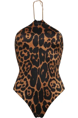 Tom Ford Femme, Maillots de bain, Multicolore, Taille: 40 FR Maillot de bain une pièce léopard à dos nu