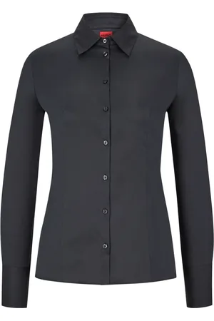 HUGO BOSS Femme, Blouses et Chemises, Noir, Taille: 40 FR Chemise ajustée