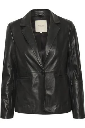 Part Two Femme, Vestes, Noir, Taille: 40 FR Veste en cuir VegaPW