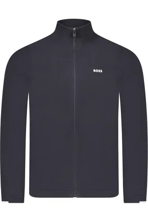 HUGO BOSS Homme, Pulls, Bleu, Taille: S Cardigan Regular Fit à Col Zippé