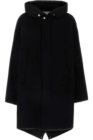 Jil Sander Femme, Manteaux, Noir, Taille: 36 FR Parka élégante en laine noire
