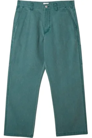 Obey Homme, Pantalons, Vert, Taille: W32 Pantalon de charpentier dans le Jardin Botanique