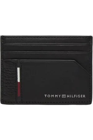 Tommy Hilfiger Homme, Accessoires, Noir, Taille: ONE Size Portefeuille Élégant en Cuir
