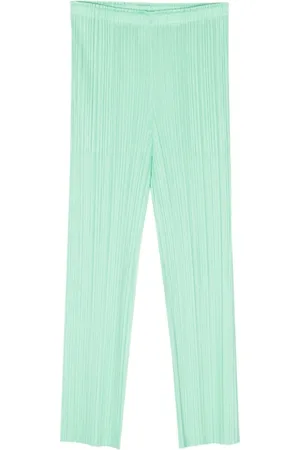 Issey Miyake Femme, Pantalons, Vert, Taille: 42 FR Pantalon Élégant pour Tous les Jours