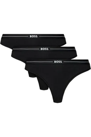 HUGO BOSS Femme, Sous-vêtements, Noir, Taille: 36 FR Ensemble 3 Slips String