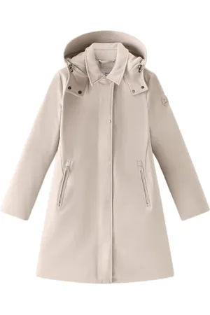 Woolrich Femme, Vestes, , Taille: 42 FR Tech Softshell Brown Trench Coat