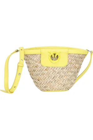 Pinko Femme, Sacs, , Taille: ONE Size Sac Seau d`Été Love Jaune et