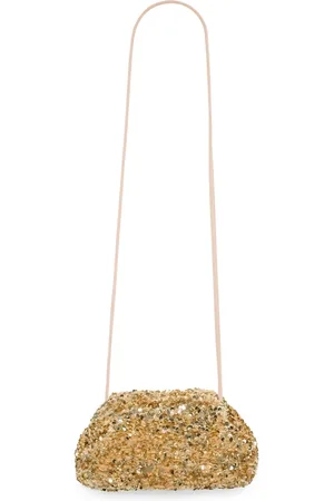 Part Two Femme, Sacs, Jaune, Taille: ONE Size Sac à bandoulière à sequins dorés