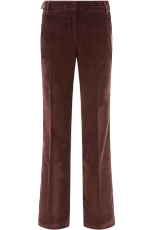 Jacob Cohen Femme, Pantalons, Brun, Taille: 36 FR Pantalon Côtelé en Velours Marron Chocolat