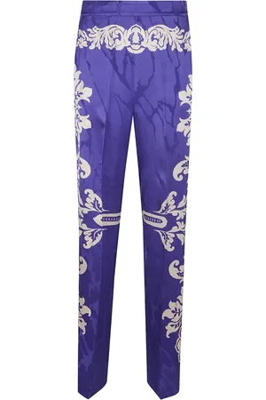 Etro Femme, Pantalons, Bleu, Taille: 38 FR Pantalon Femme Bleu Multicolore Style Confort