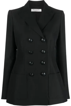 Serafini Femme, Vestes, Noir, Taille: 38 FR Blazer Croisé Charme Intemporel