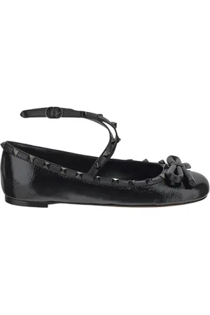 VALENTINO GARAVANI Femme, Chaussures, Noir, Taille: 37 EU Ballerines Rockstud