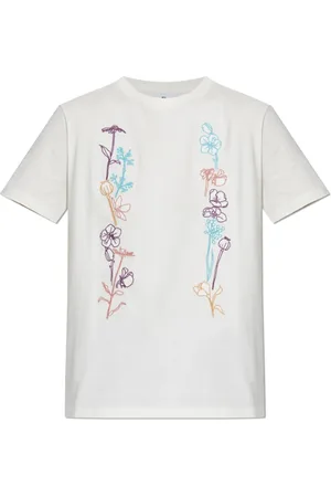 Paul Smith Femme, Tops, Blanc, Taille: 36 FR T-shirt avec broderie