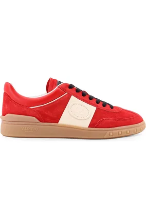 VALENTINO GARAVANI Homme, Chaussures, Rouge, Taille: 39 EU Baskets basses en daim et cuir