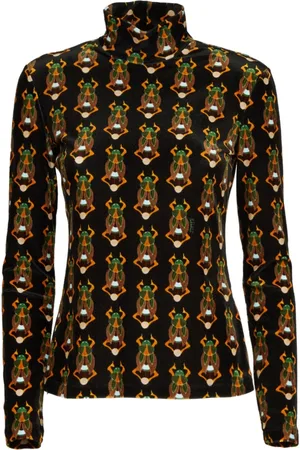 La DoubleJ Femme, Pulls, Multicolore, Taille: 38 FR Blouse Col Roulé Polyvalente