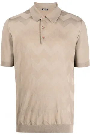 Kiton Homme, Tops, , Taille: M Polo à Imprimé Vagues