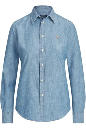 Ralph Lauren Femme, Blouses et Chemises, Bleu, Taille: 36 FR Chemise Chambray Georgia