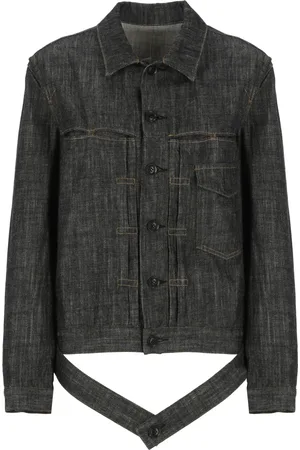 Y-3 Femme, Vestes, Noir, Taille: 38 FR Veste en jean noire avec col et boutons