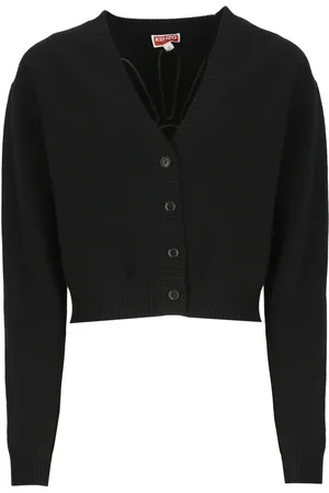 Kenzo Femme, Pulls, Noir, Taille: 40 FR Cardigan Marguerite Placed