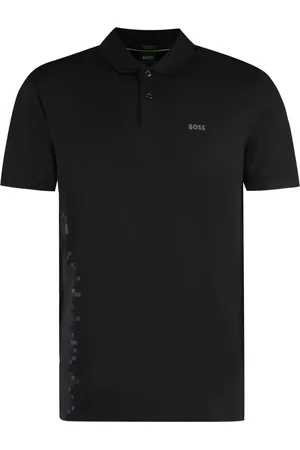 HUGO BOSS Homme, Tops, Noir, Taille: XS Polo de Piqué en Coton à Manches Courtes