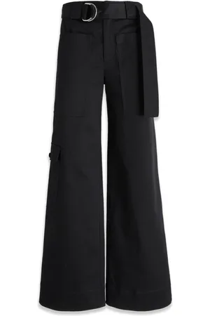 Proenza Schouler Femme, Pantalons, Noir, Taille: 38 FR Pantalon Large