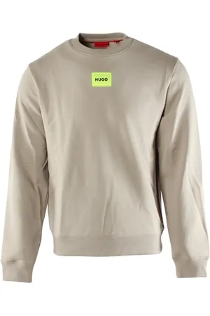 HUGO BOSS Homme, Sweatshirts et sweats à capuche, Gris, Taille: S Pull en coton gris