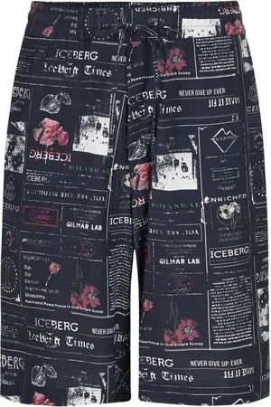Iceberg Homme, Shorts, Multicolore, Taille: XL Bermuda Coupe Décontractée