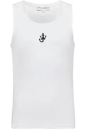 J.W.Anderson Homme, Tops, Blanc, Taille: XL Débardeur avec Logo Ancre