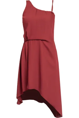 Patrizia Pepe Femme, Robes, Rouge, Taille: 38 FR Mini-robe asymétrique avec fermeture éclair