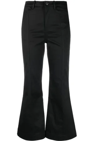 Proenza Schouler Femme, Pantalons, Noir, Taille: 38 FR Pantalon Cropped Taille Haute