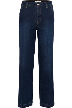 Part Two Femme, Jeans, Bleu, Taille: W34 Jean Large Vintage Délavé Jambe Large