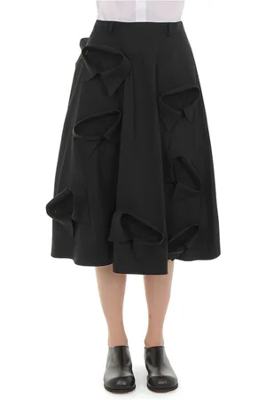 Moschino Femme, Jupes, Noir, Taille: 40 FR Jupe évasée noire avec cols décoratifs