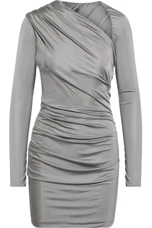The Attico Femme, Robes, Gris, Taille: 36 FR Robe Courte avec Détail Drop1