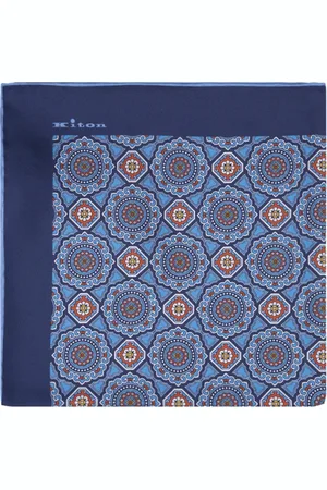 Kiton Homme, Accessoires, Bleu, Taille: ONE Size Élégant foulard en soie