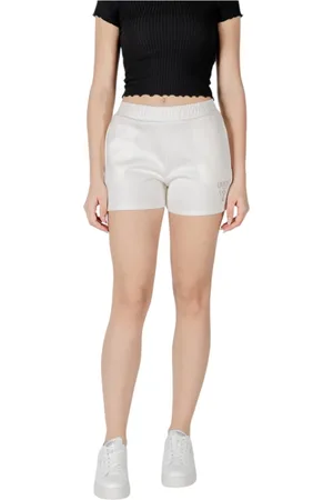 Guess Femme, Shorts, Blanc, Taille: 38 FR Shorts Casual avec poches avant et arrière