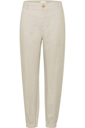 Part Two Femme, Pantalons, , Taille: 48 FR Pantalon en Lin Chêne Français