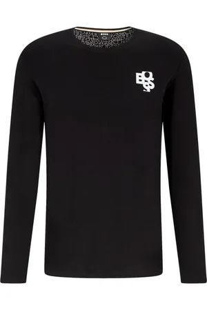 HUGO BOSS Femme, Tops, Noir, Taille: 42 FR Pyjama Mixte en Coton avec Logo Entrelacé