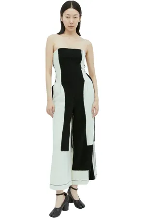 Issey Miyake Femme, Combinaisons et Ensembles, Blanc, Taille: 42 FR Combinaison Rectiligne Fraisée