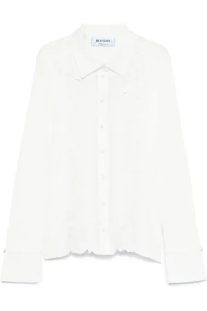Blugirl Femme, Blouses et Chemises, Blanc, Taille: 38 FR Pull Chic Bianco pour Femmes