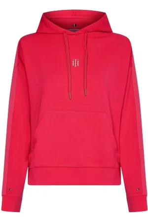 Tommy Hilfiger Femme, Sweatshirts et sweats à capuche, Rose, Taille: 40 FR Sweat à Capuche Décontracté Rose Splendeur