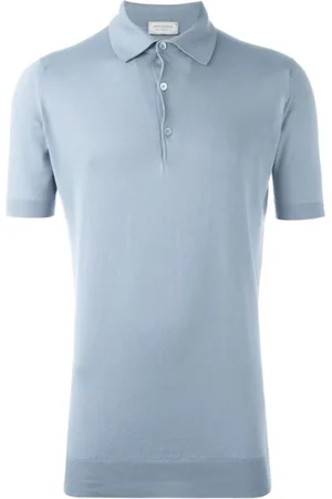 JOHN SMEDLEY Homme, Tops, Bleu, Taille: XL Polo Bleu Clair Shirt Adrian