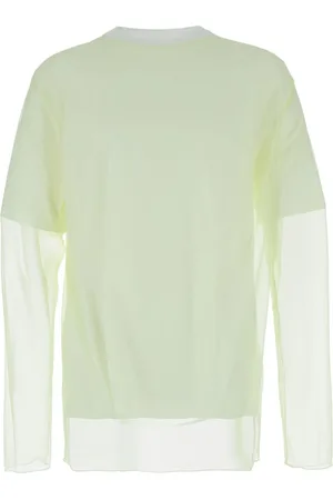 Jil Sander Homme, Tops, Jaune, Taille: L T-shirt Jaune avec Logo Imprimé