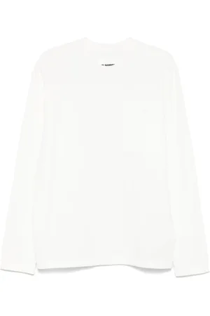 Jil Sander Homme, Tops, Blanc, Taille: M T-shirts et Polos Blancs avec Logo