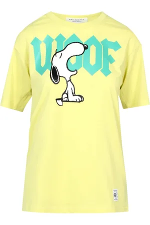 Serafini Femme, Tops, Jaune, Taille: 38 FR T-shirt Oversize Imprimé Snoopy