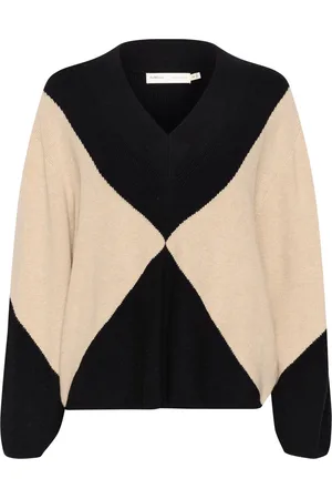 INWEAR Femme, Pulls, Noir, Taille: 38 FR Pull Intarsia